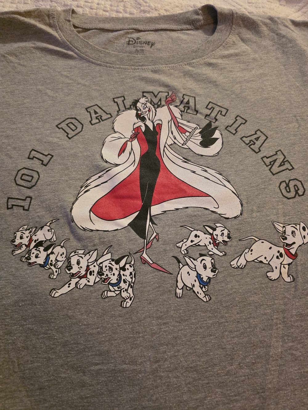 Disney 101 Dalmatians Gray Graphic Dog Tee - Women's
